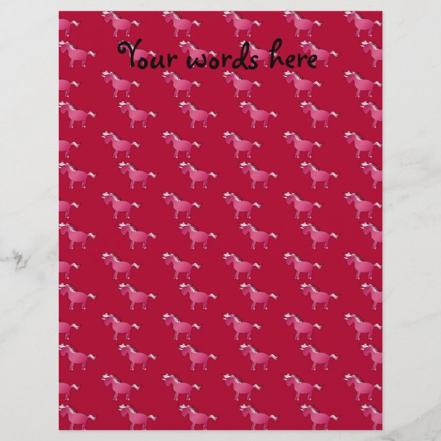 Red unicorn pattern flyer (Front)