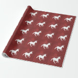 Red Unicorn Wedding Wrapping Paper<br><div class="desc">Wrap gifts for the bride and groom with a roll of Red Unicorn Wedding Wrapping Paper.  Wrapping paper design features a starry background with a unicorn adorned with stars.  Additional wedding stationery and gifts available with this design as well.</div>