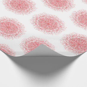 Red Unique Elegant Modern Snowflake Wrapping Paper