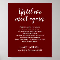 Red Until We Meet Again Celebration Of Life Poem