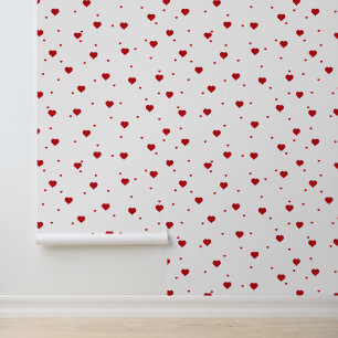 Red Valenties hearts Pattern Wallpaper