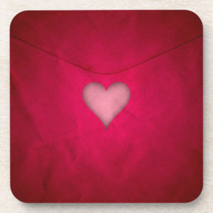 Red valentine heart coaster