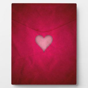 Red valentine heart plaque