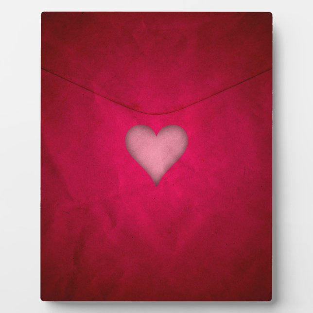Red valentine heart plaque (Front)