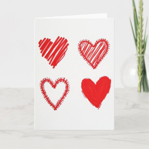Red Valentine Love Heart Card