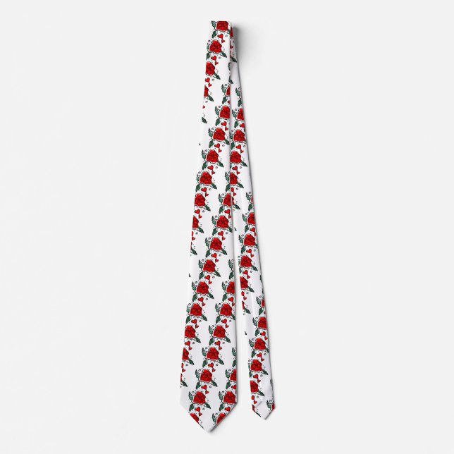 Red Valentine Rose Tie (Front)