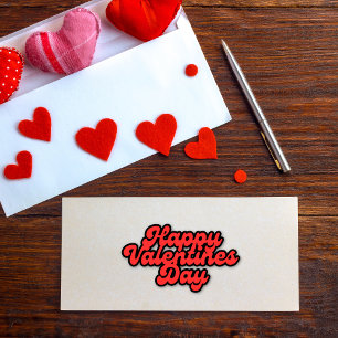 Red Valentine's Day Font LARGE Sticker Sheet