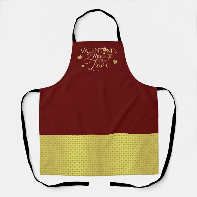 Red Valentine's Day Gifts Apron (Front)