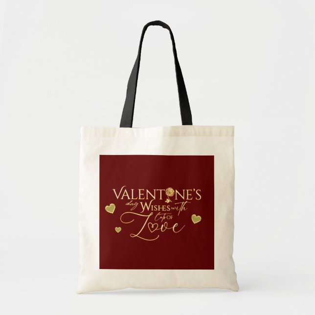 Red Valentine's Day Gifts Tote Bag (Front)