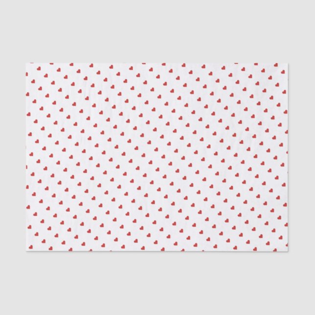 Red Valentine's Day Heart Tissue Paper (Front)