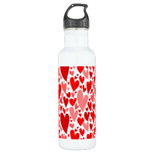 Red Valentine's hearts 710 Ml Water Bottle