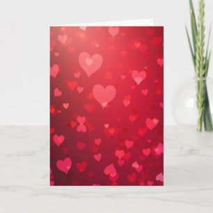 Red Valentines Hearts Card