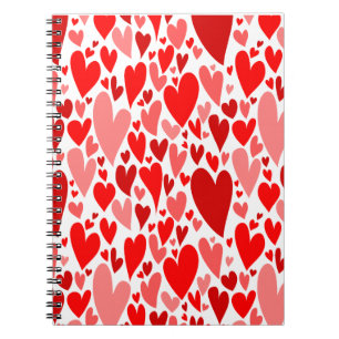 Red Valentine's hearts Notebook