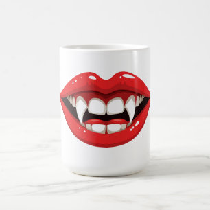 Red vampire lips coffee mug
