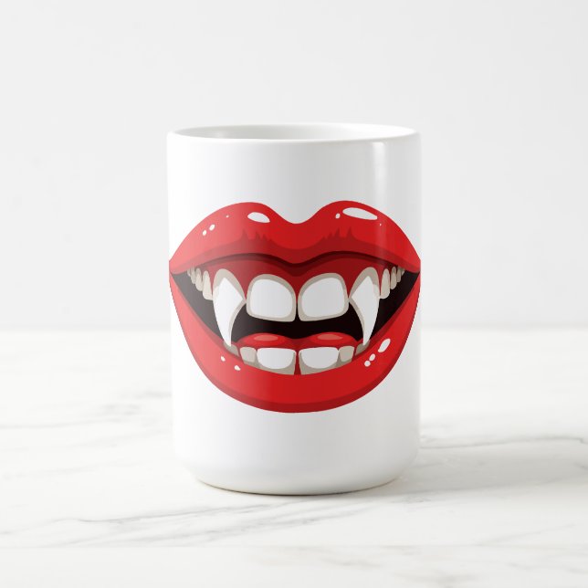 Red vampire lips coffee mug (Center)