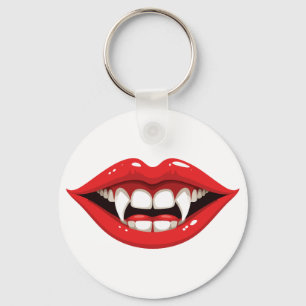 Red vampire lips key ring