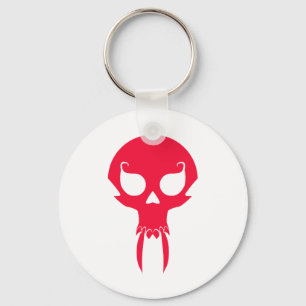 RED VAMPIRE SKULL KEY RING