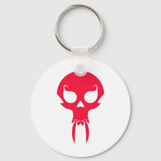 RED VAMPIRE SKULL KEY RING (Front)