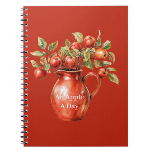 Red Vase Apples Notebook