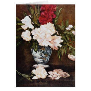 Red Vase of Peonies, Edouard Manet flowers