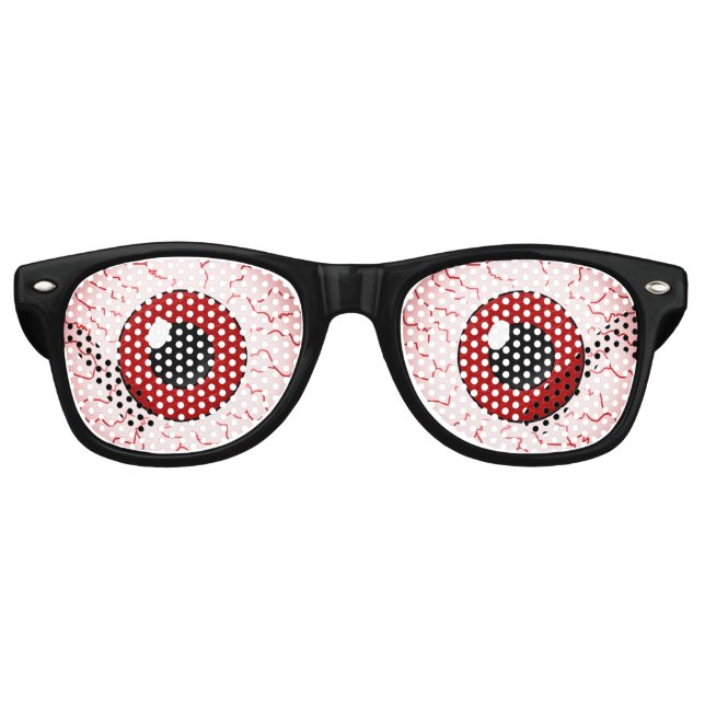 Red Veins Vampire Eyes Halloween Party Costume Retro Sunglasses (Front)