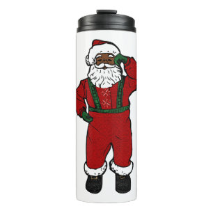red velvet black santa thermal tumbler