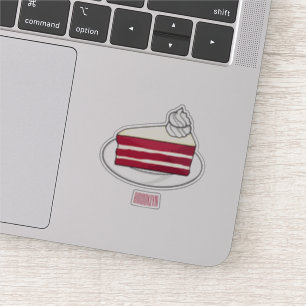 Red velvet cake cartoon illustration