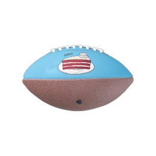 Red velvet cake cartoon illustration football