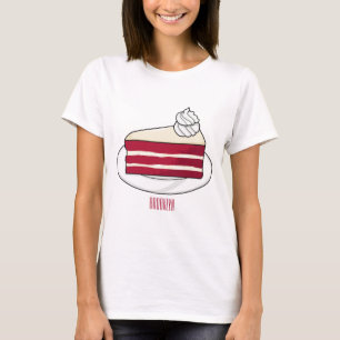 Red velvet cake cartoon illustration T-Shirt