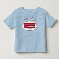 Red velvet cake cartoon illustration