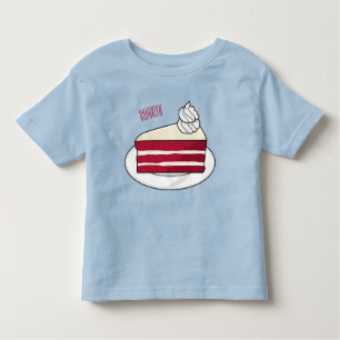 Red velvet cake cartoon illustration toddler T-Shirt