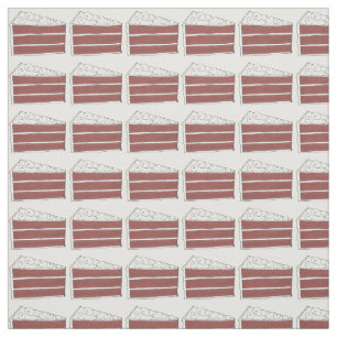 Red Velvet Cake Slice Baking Foodie Soul Food Fabric