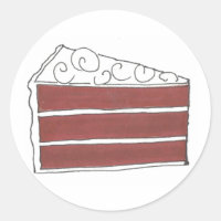 Red Velvet Cake Slice Dessert Food Foodie Stickers