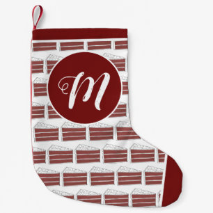 Red Velvet Cake Slice Soul Food Dessert Small Christmas Stocking