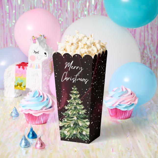 Red Velvet Christmas Tree Popcorn Boxes (Party)