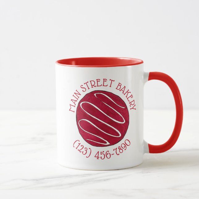 Red Velvet Cookie Business Bakery Bake Shop Baking Mug (Right)