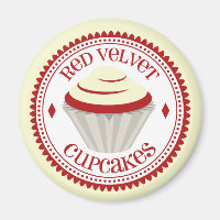 Red Velvet Cupcake Magnet