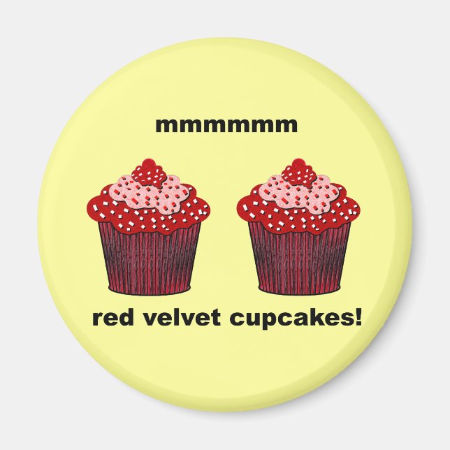 red velvet cupcakes magnet (Front)