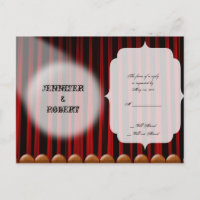 Red Velvet Curtain Stage Wedding RSVP