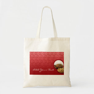 Red Velvet Damask Desserts Business Tote Bag