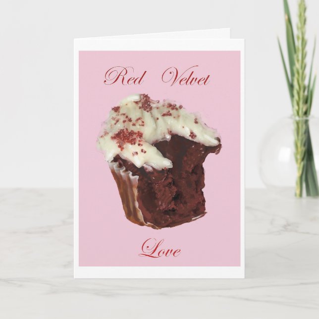 Red Velvet Love Greeting Card (Front)
