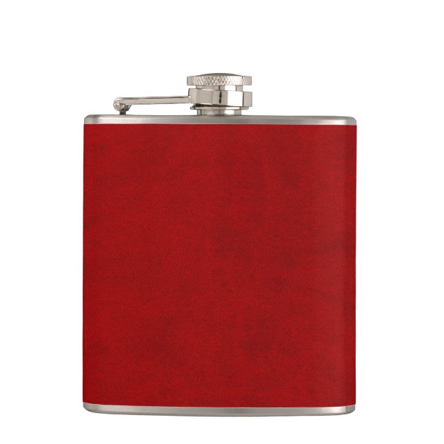 Red Velvet Personalised Home Casino Hip Flask (Front)
