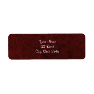 Red Velvet Retro Flowers and Butterflies Abstract Return Address Label