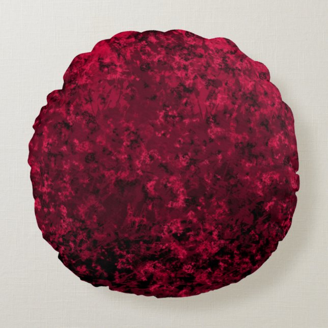 Red Velvet Round Cushion (Front)