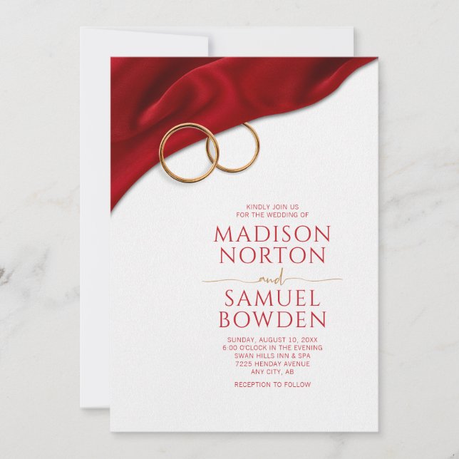 Red Velvet Wedding Invitation (Front)