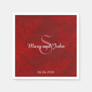 Red Velvet Wedding Napkin