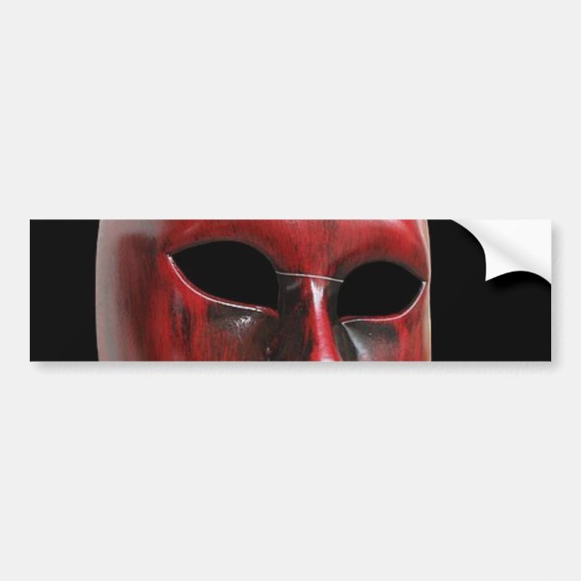 Red Venice Mask Bumper Sticker (Front)
