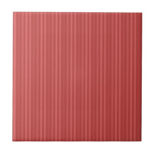 Red Vertical Stripes Pattern Ceramic Tile