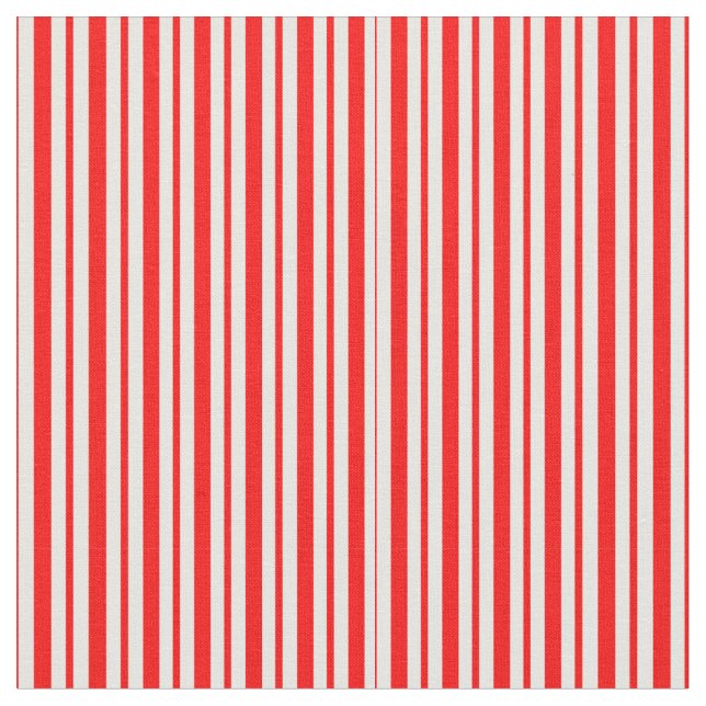 Red Vertical Stripes Pattern Fabric (Close Up)