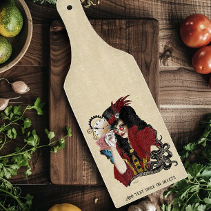 Red Victorian Steampunk Lady Vintage Octopus Cutting Board